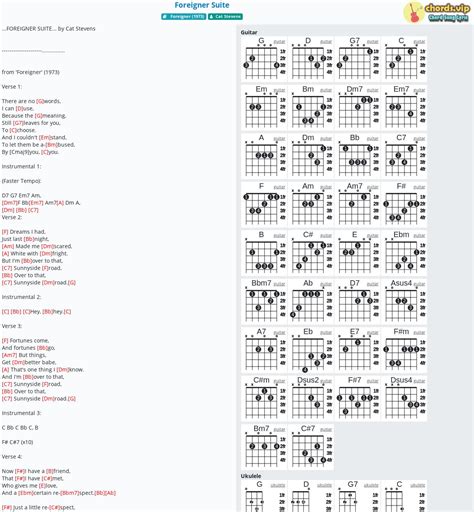foreign atabs|Foreigner Chords & Tabs for Guitar, Ukulele  .